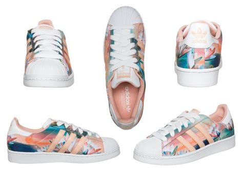 adidas superstar dames bloemen